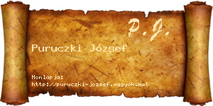 Puruczki József névjegykártya