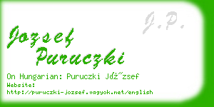 jozsef puruczki business card